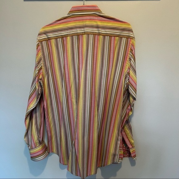 Robert Graham Colorful Striped Button Down Collared Shirt - Picture 7 of 11